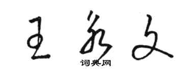 駱恆光王永文草書個性簽名怎么寫