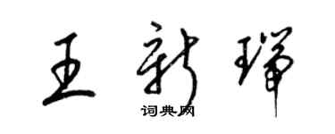 梁錦英王新瑞草書個性簽名怎么寫