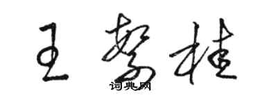 駱恆光王繁桂草書個性簽名怎么寫