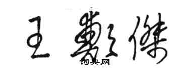 駱恆光王鄭傑草書個性簽名怎么寫