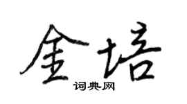 王正良金培行書個性簽名怎么寫