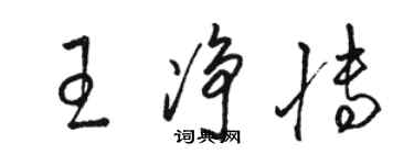 駱恆光王淨博草書個性簽名怎么寫