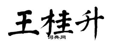 翁闓運王桂升楷書個性簽名怎么寫