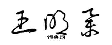 曾慶福王明舉草書個性簽名怎么寫