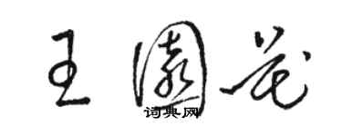 駱恆光王園花草書個性簽名怎么寫