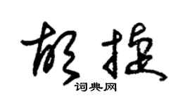 朱錫榮胡捷草書個性簽名怎么寫