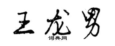 曾慶福王龍男行書個性簽名怎么寫