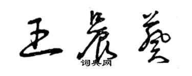 曾慶福王晨葵草書個性簽名怎么寫