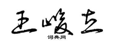 曾慶福王峻立草書個性簽名怎么寫