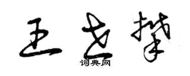 曾慶福王世攀草書個性簽名怎么寫