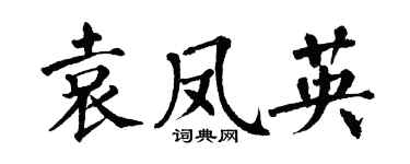 翁闓運袁鳳英楷書個性簽名怎么寫
