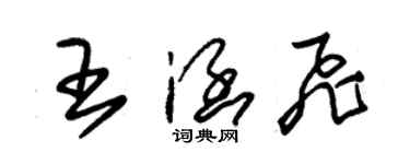 朱錫榮王涵飛草書個性簽名怎么寫