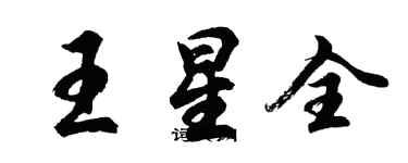 胡問遂王星全行書個性簽名怎么寫