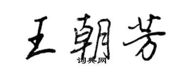 王正良王朝芳行書個性簽名怎么寫