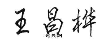 駱恆光王昌樺行書個性簽名怎么寫