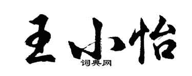 胡問遂王小怡行書個性簽名怎么寫