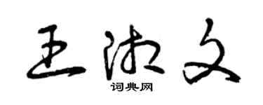 曾慶福王湘文草書個性簽名怎么寫