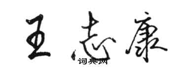 駱恆光王志康行書個性簽名怎么寫