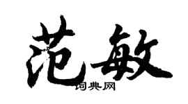胡問遂范敏行書個性簽名怎么寫