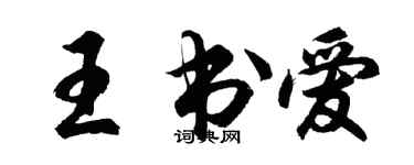 胡問遂王書愛行書個性簽名怎么寫