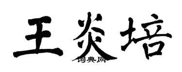 翁闓運王炎培楷書個性簽名怎么寫