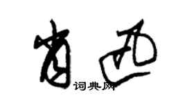 朱錫榮肖迅草書個性簽名怎么寫