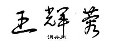 曾慶福王輝蓉草書個性簽名怎么寫