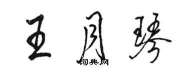 駱恆光王月琴行書個性簽名怎么寫