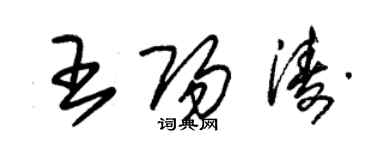 朱錫榮王陽濤草書個性簽名怎么寫