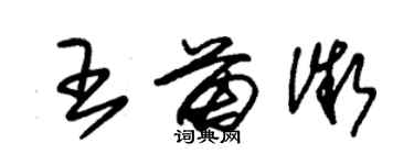 朱錫榮王苗微草書個性簽名怎么寫