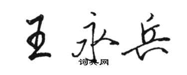 駱恆光王永兵行書個性簽名怎么寫