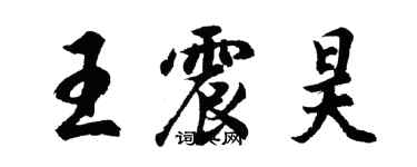 胡問遂王震昊行書個性簽名怎么寫