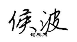 王正良侯波行書個性簽名怎么寫