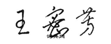 駱恆光王密芳草書個性簽名怎么寫