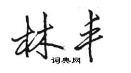駱恆光林豐行書個性簽名怎么寫