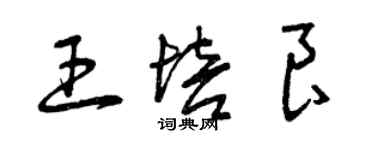 曾慶福王培良草書個性簽名怎么寫