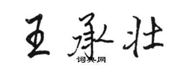 駱恆光王承壯行書個性簽名怎么寫