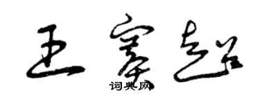 曾慶福王賽超草書個性簽名怎么寫