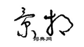 曾慶福景相草書個性簽名怎么寫