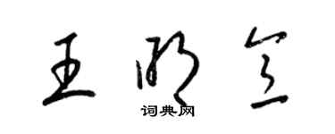 梁錦英王明意草書個性簽名怎么寫