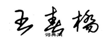 朱錫榮王春橋草書個性簽名怎么寫