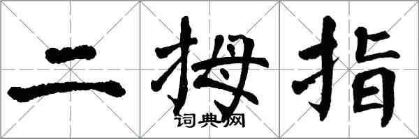 翁闓運二拇指楷書怎么寫