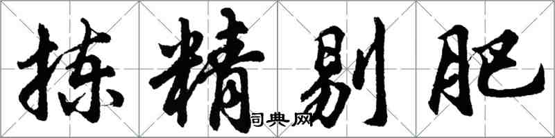 胡問遂揀精剔肥行書怎么寫