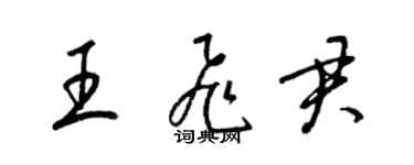 梁錦英王飛君草書個性簽名怎么寫