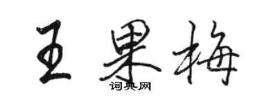 駱恆光王果梅行書個性簽名怎么寫