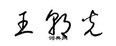 梁錦英王朝光草書個性簽名怎么寫