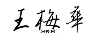 王正良王梅華行書個性簽名怎么寫