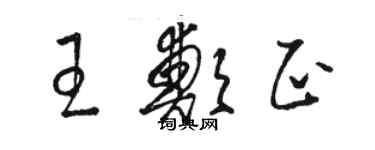 駱恆光王鄭正草書個性簽名怎么寫