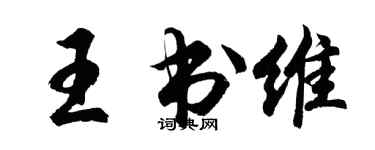 胡問遂王書維行書個性簽名怎么寫