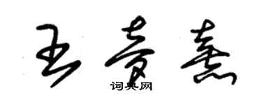 朱錫榮王夢熹草書個性簽名怎么寫